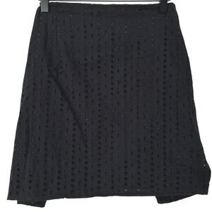 PrettyLittleThing Women Broderie Mini Skirt Black Holiday Office NWT Size 24